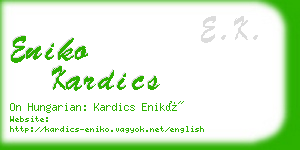 eniko kardics business card